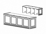 Стол для сторон 4-мест. 240 см.