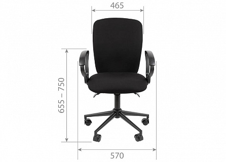 Фото Кресло офисное CHAIRMAN 9801 Black, механизм anyfix, ткань () 7