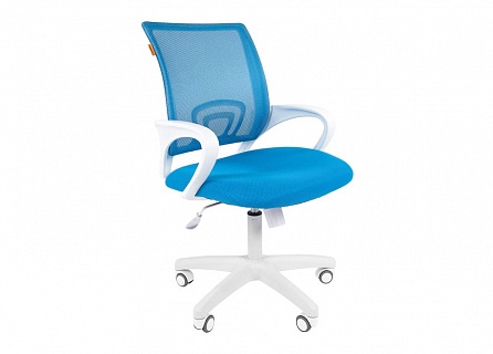 Фото Кресло офисное CHAIRMAN 696 WHITE, топ-ган, белый пластик, сетка/ткань () 5