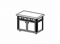 Тумба-приставка подкатная
